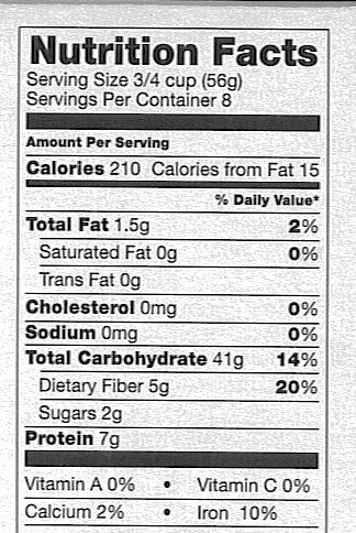 Example of Food Label